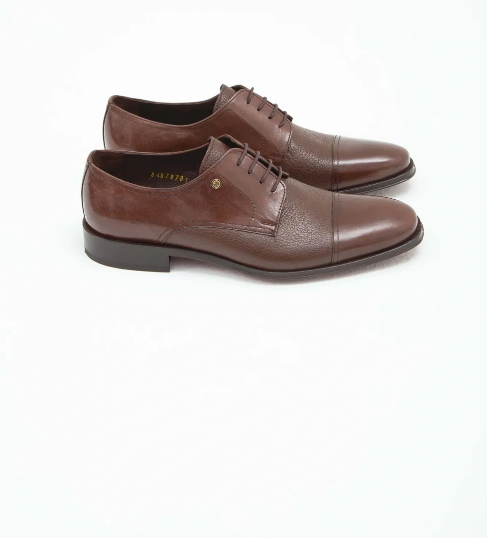 Tamer Tanca Erkek Hakiki Deri Taba Bufalo Klasik Ayakkabı - Görsel 1