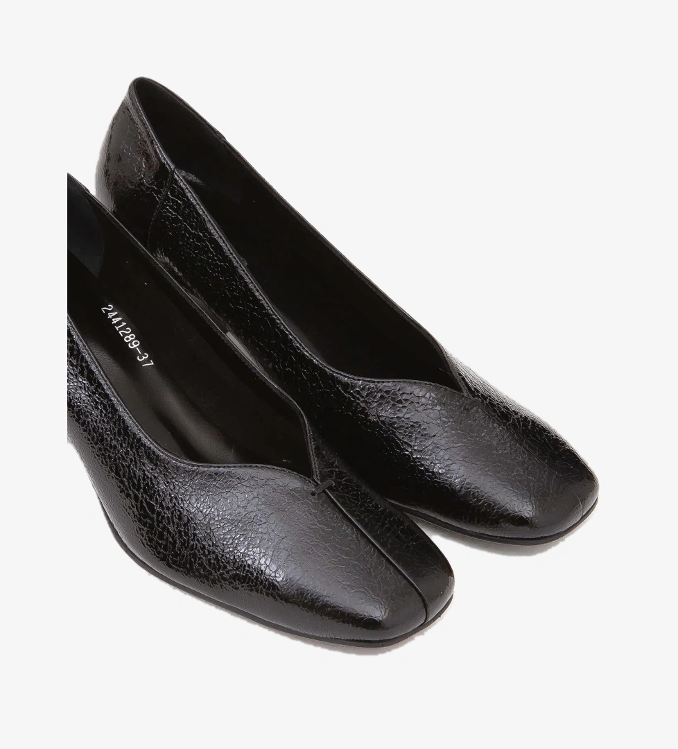 Tamer Tanca Tamer Tanca Kadın Hakiki Deri Siyah Rugan GOVA Ayakkabı model görseli