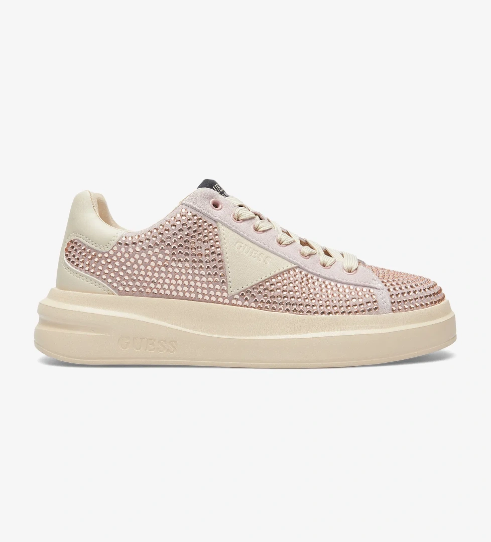 Guess Elbina Suede Kadın Pembe Sneaker - Görsel 1