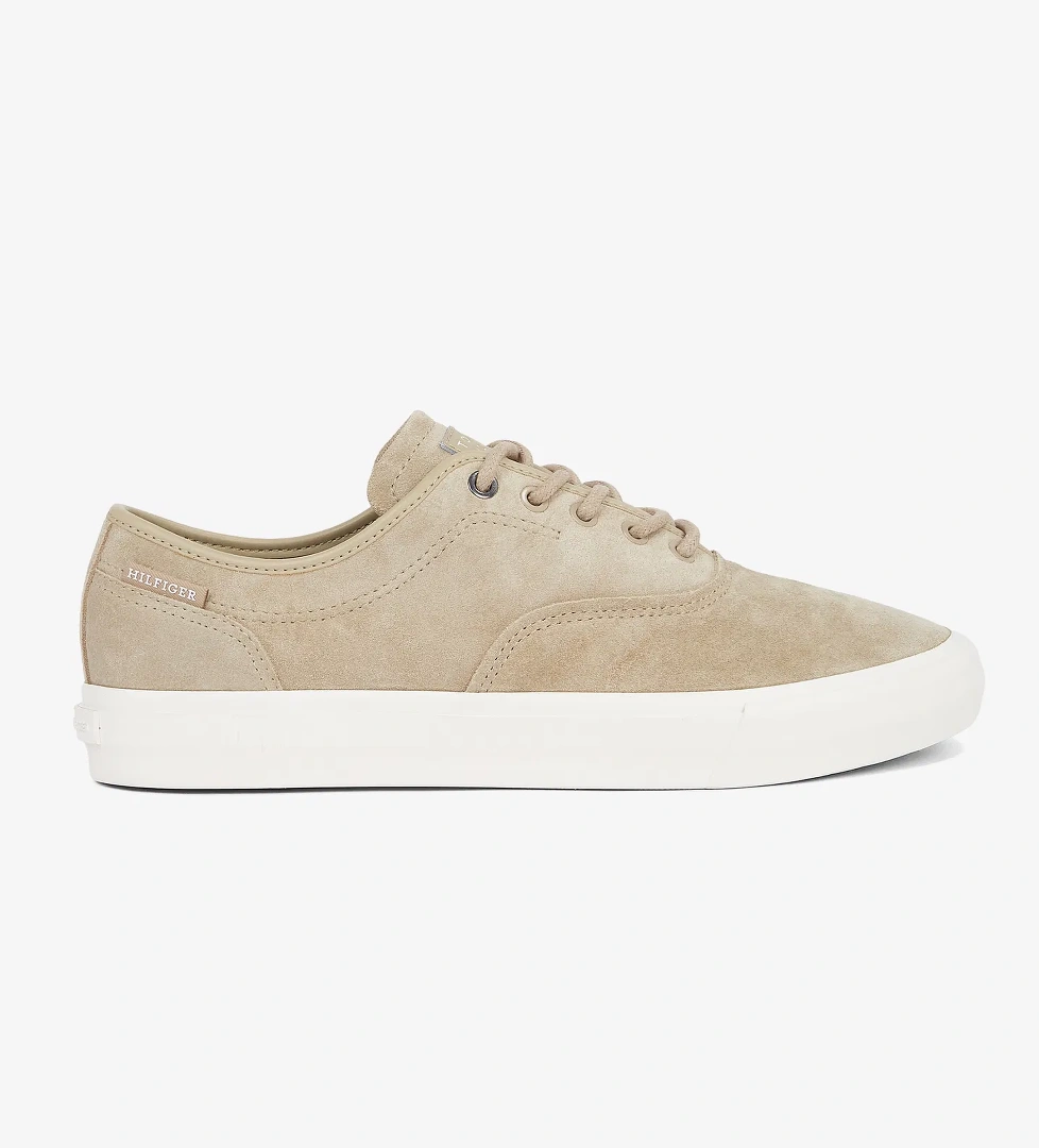 Tommy Hilfiger Low Oxford Suede Erkek Bej Sneaker - Görsel 1