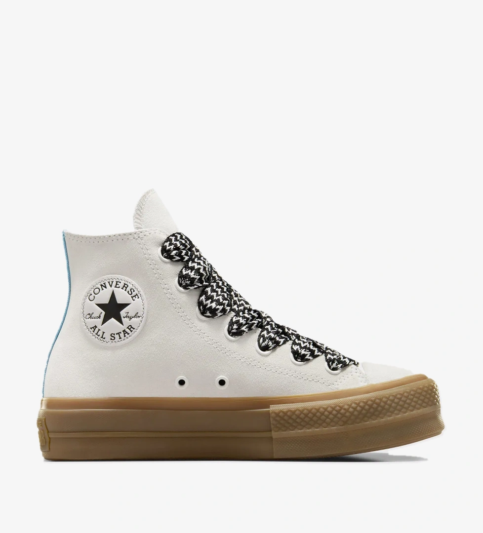 Converse Chuck Taylor All Star Lift Kadın Krem Süet Platform Sneaker