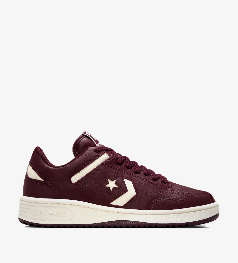 Converse Weapon Unisex Bordo Deri Sneaker - Görsel 1