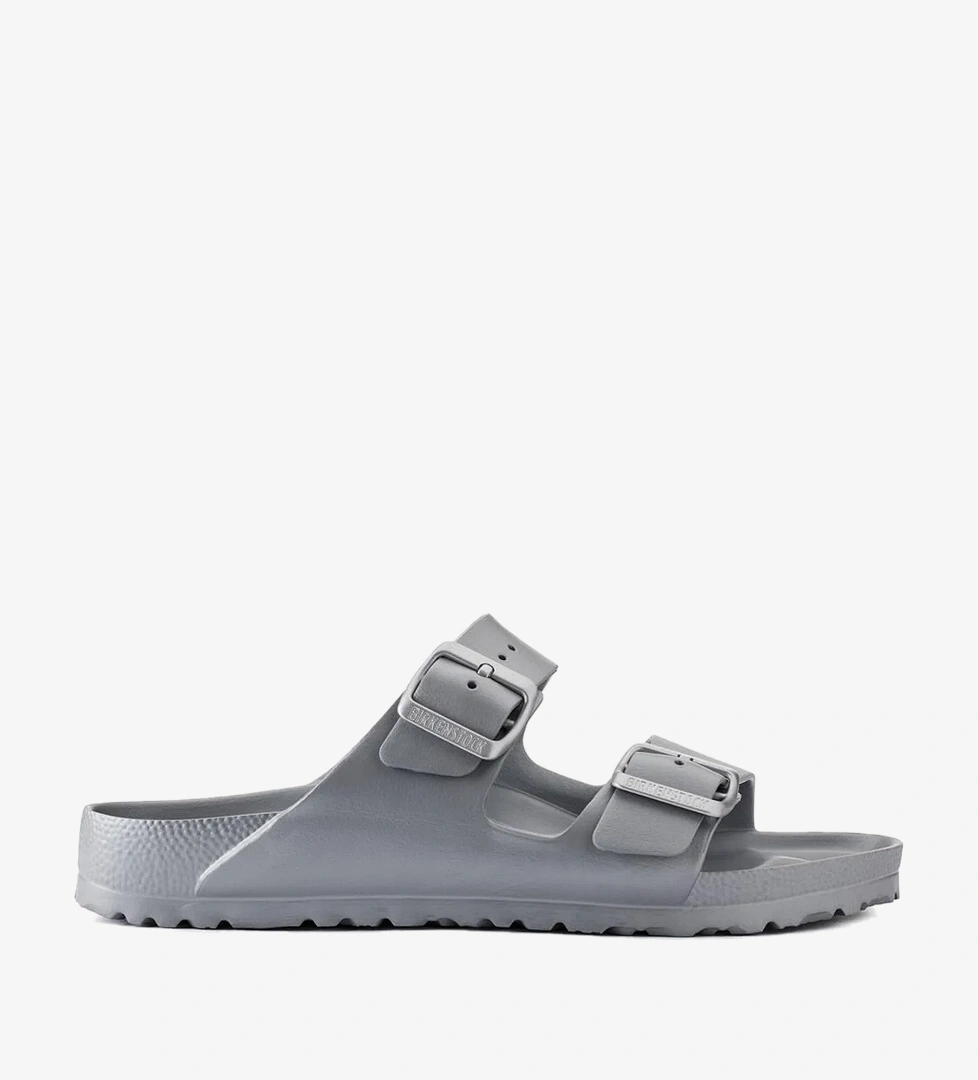 Birkenstock Arizona Eva Metallic Çift Bantlı Erkek Gri Plaj Terliği - Görsel 1