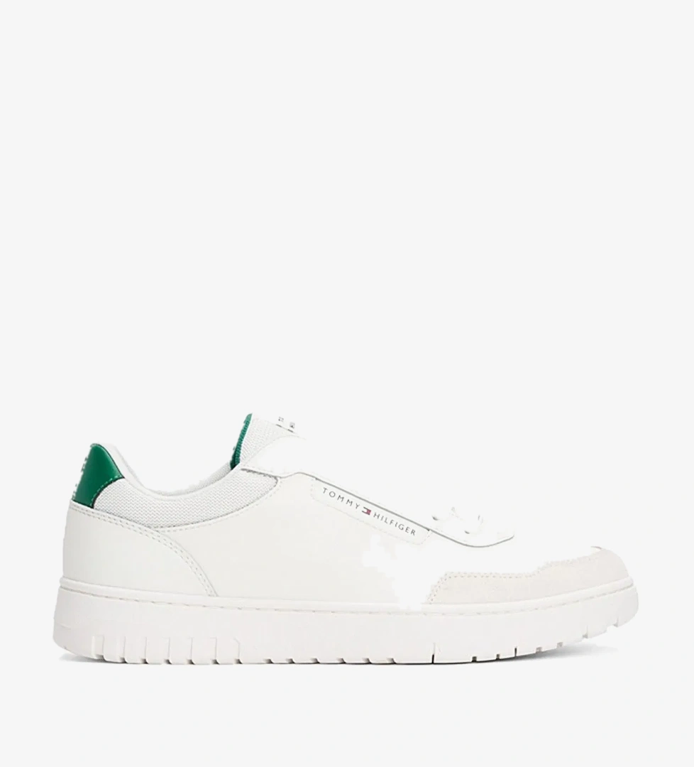 Tommy Hilfiger Low Top Mixture Erkek Beyaz Spor Ayakkabı - Görsel 1