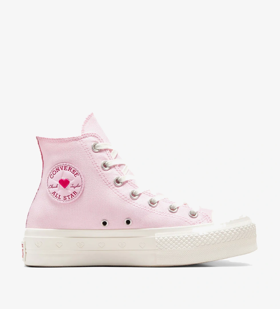 Converse Converse Chuck Taylor All Star Lift Hearts Unisex Pembe Platform Sneaker model görseli