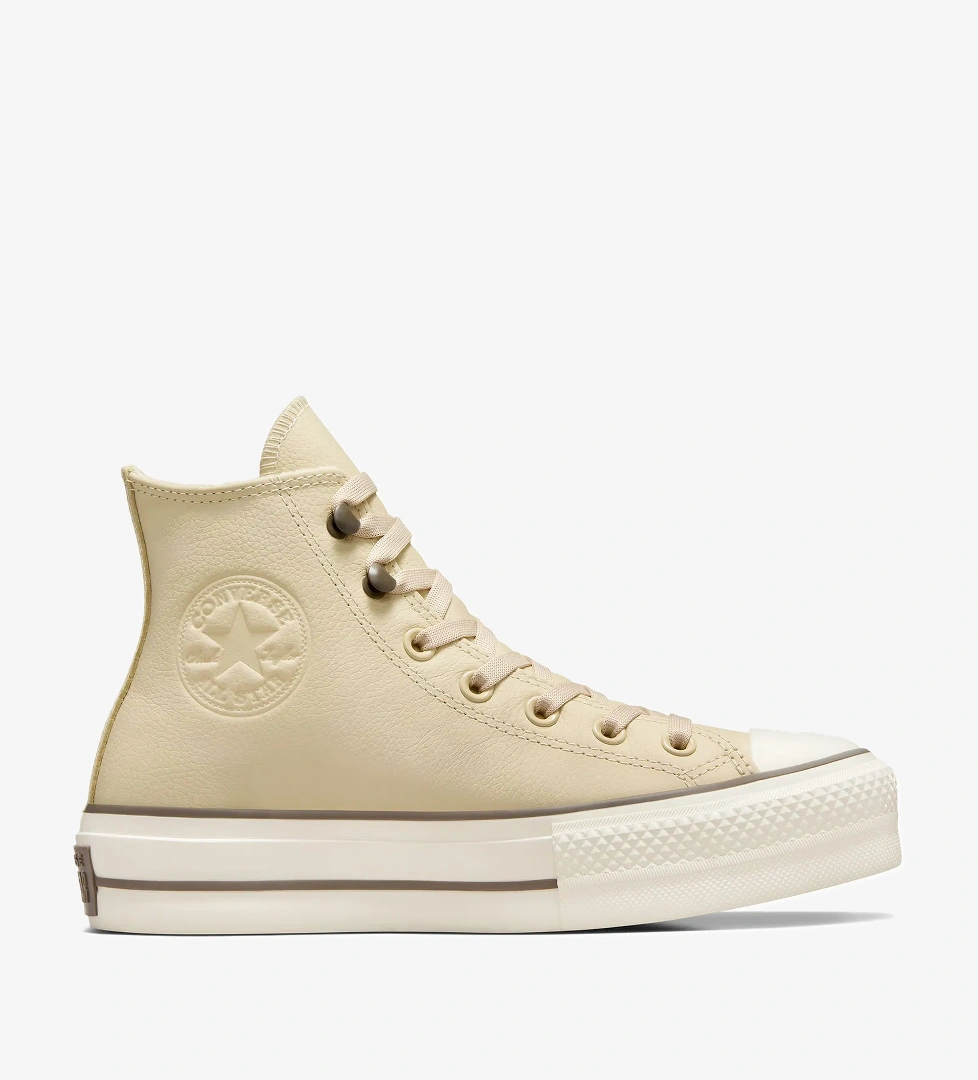 Converse Chuck Taylor All Star Lift Unisex Krem Deri Bot