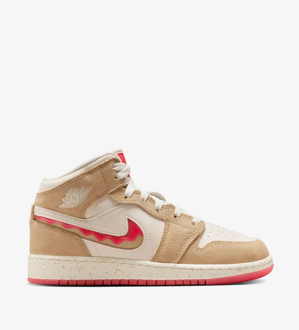 Jordan Air 1 Mid SE Genç Çocuk Kahverengi Spor Ayakkabı - Görsel 1