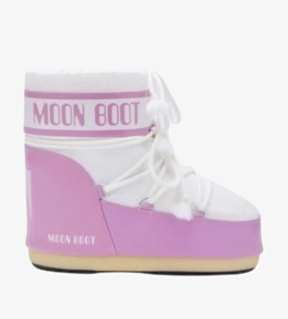 Moon Boot Moon Boot Pembe 80d1409340-jb05 Moon Boot Icon Low Nylon Kadın Beyaz Kar Botu FashFed'de! Pembe - 1. görsel