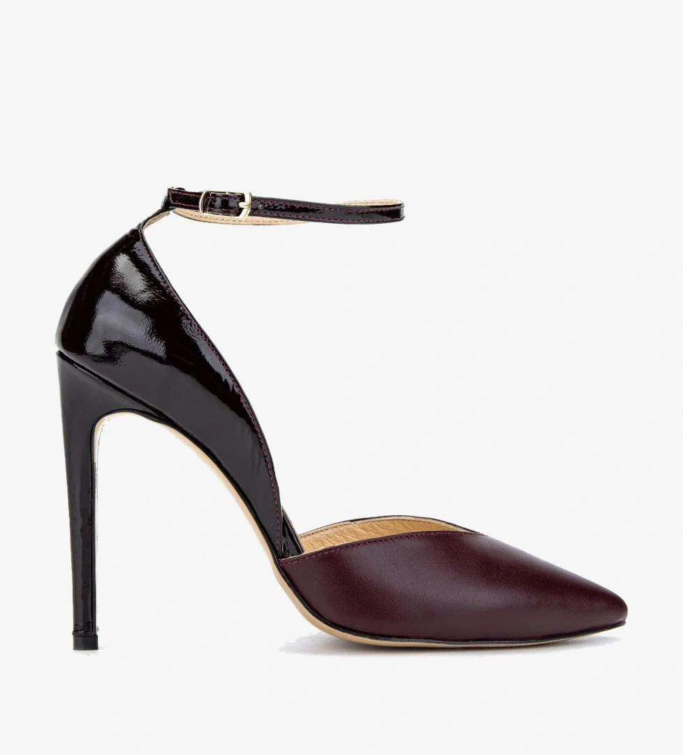 Valmenti Kadın Hakiki Deri Bordo Topuklu Ayakkabı - Görsel 1