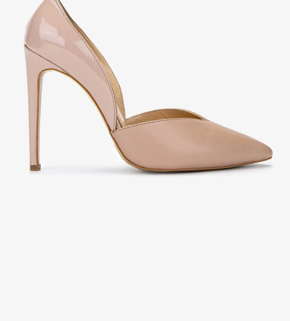 Valmenti Kadın Hakiki Deri Bej Topuklu Ayakkabı - Görsel 1