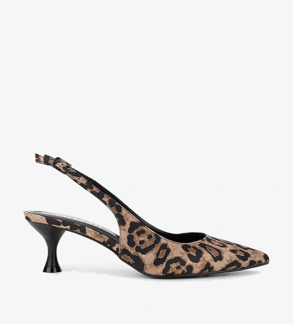 Valmenti Kadın Vegan Leopar Topuklu Ayakkabı - Görsel 1