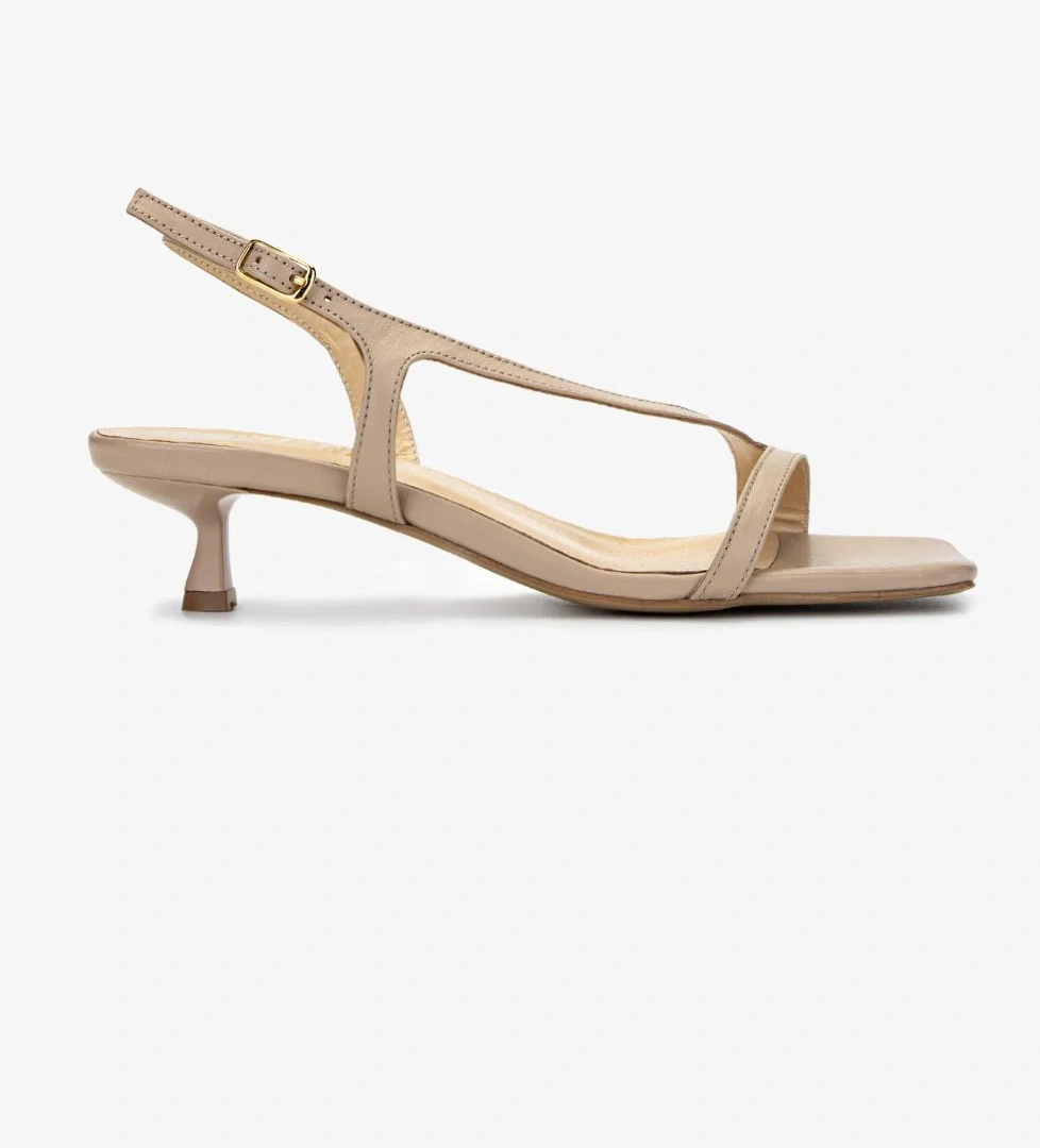 Valmenti Kadın Bej Topuklu Ayakkabı - Görsel 1