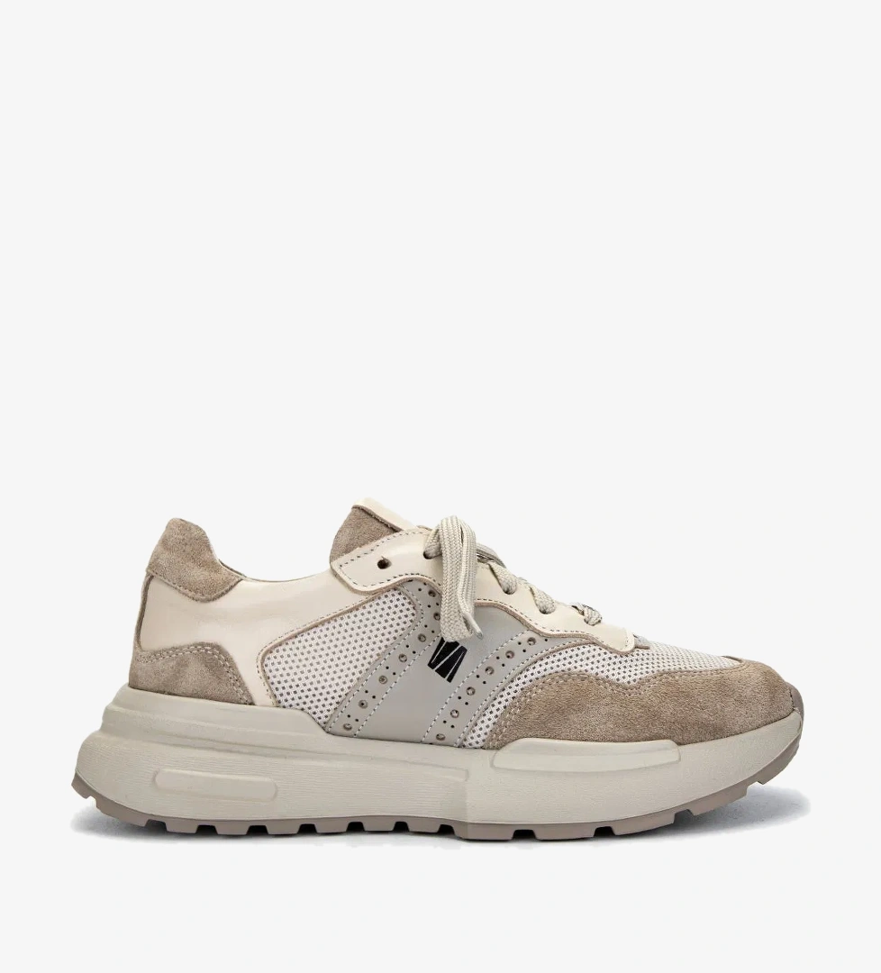 Valmenti Valmenti Kadın Hakiki Deri Bej Süet Sneakers &amp; Spor Ayakkabı model görseli