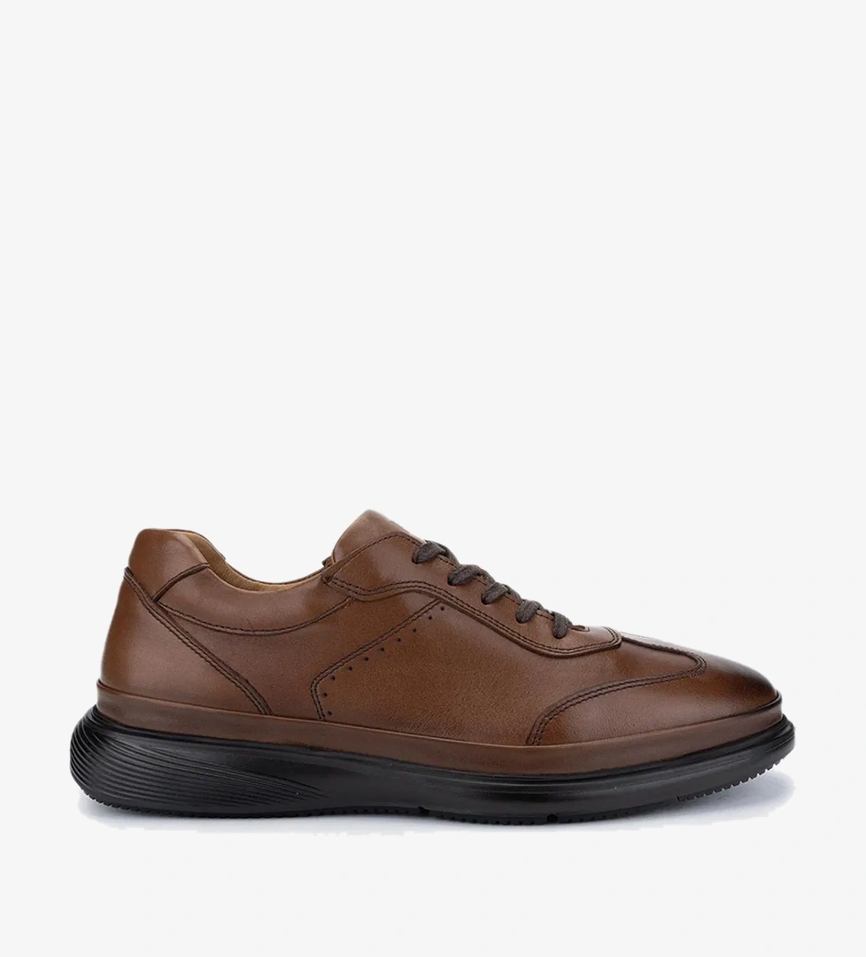 Valmenti Erkek Hakiki Deri Fındık Casual Ayakkabı - Görsel 1