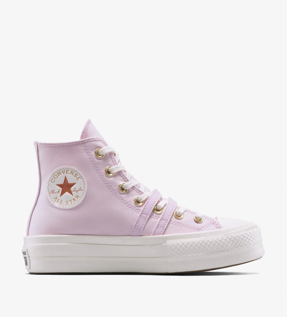 Converse Chuck Taylor All Star Lift Platform Buckle Unisex Pembe Sneaker - Görsel 1