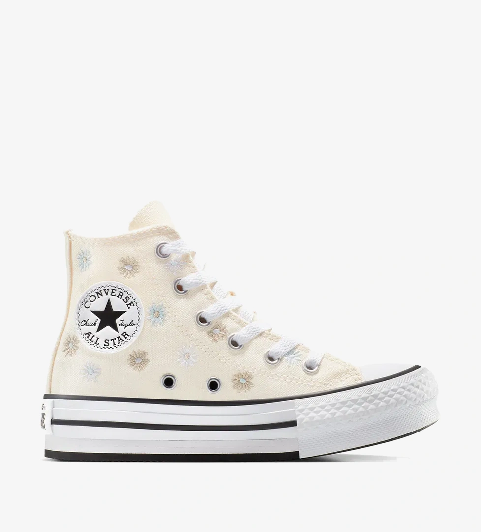 Converse Chuck Taylor All Star Platform Florals Çocuk Krem Sneaker