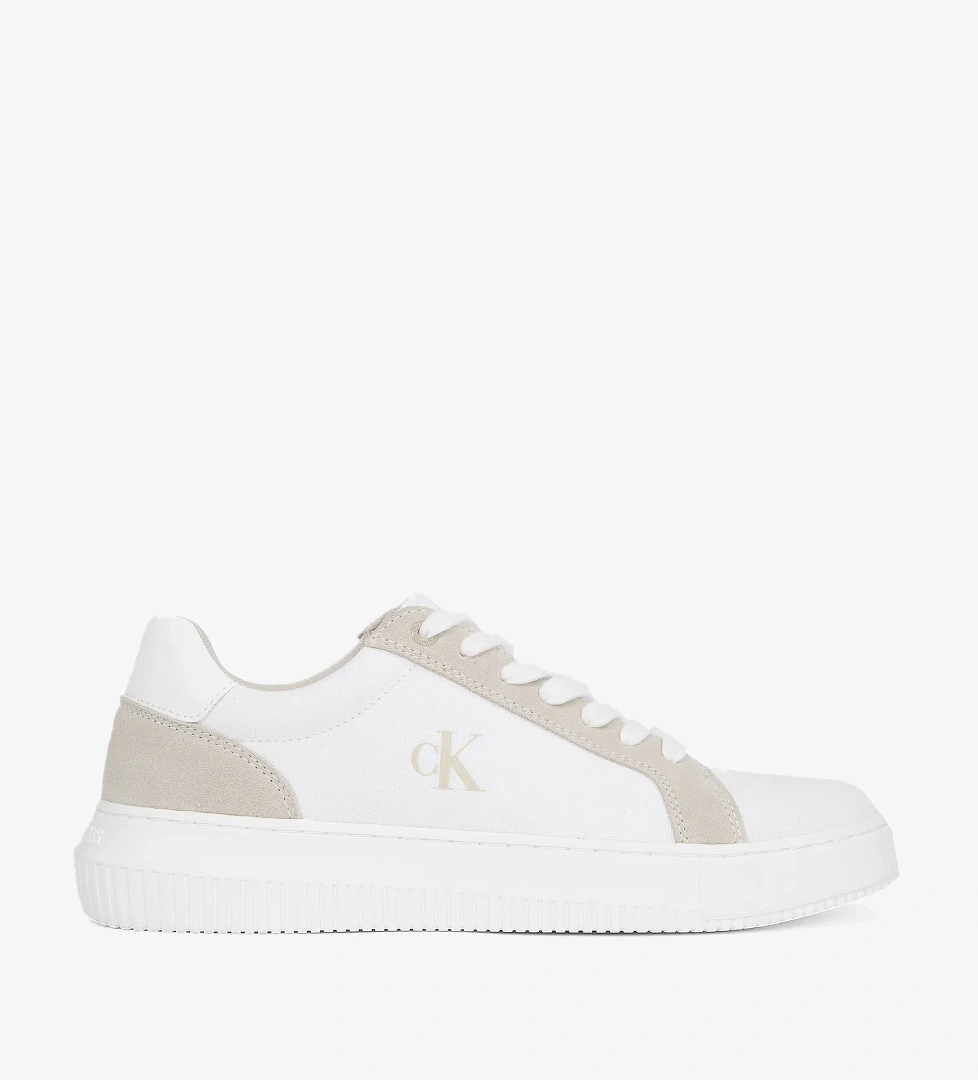Calvin Klein Chunky Cupsole Canvas Erkek Krem Sneaker