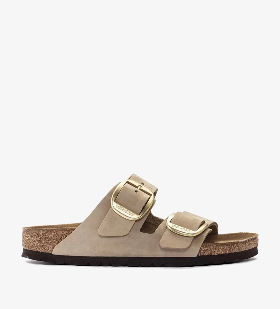 Birkenstock Birkenstock Arizona Big Buckle Nubuk Kadın Krem Terlik model görseli