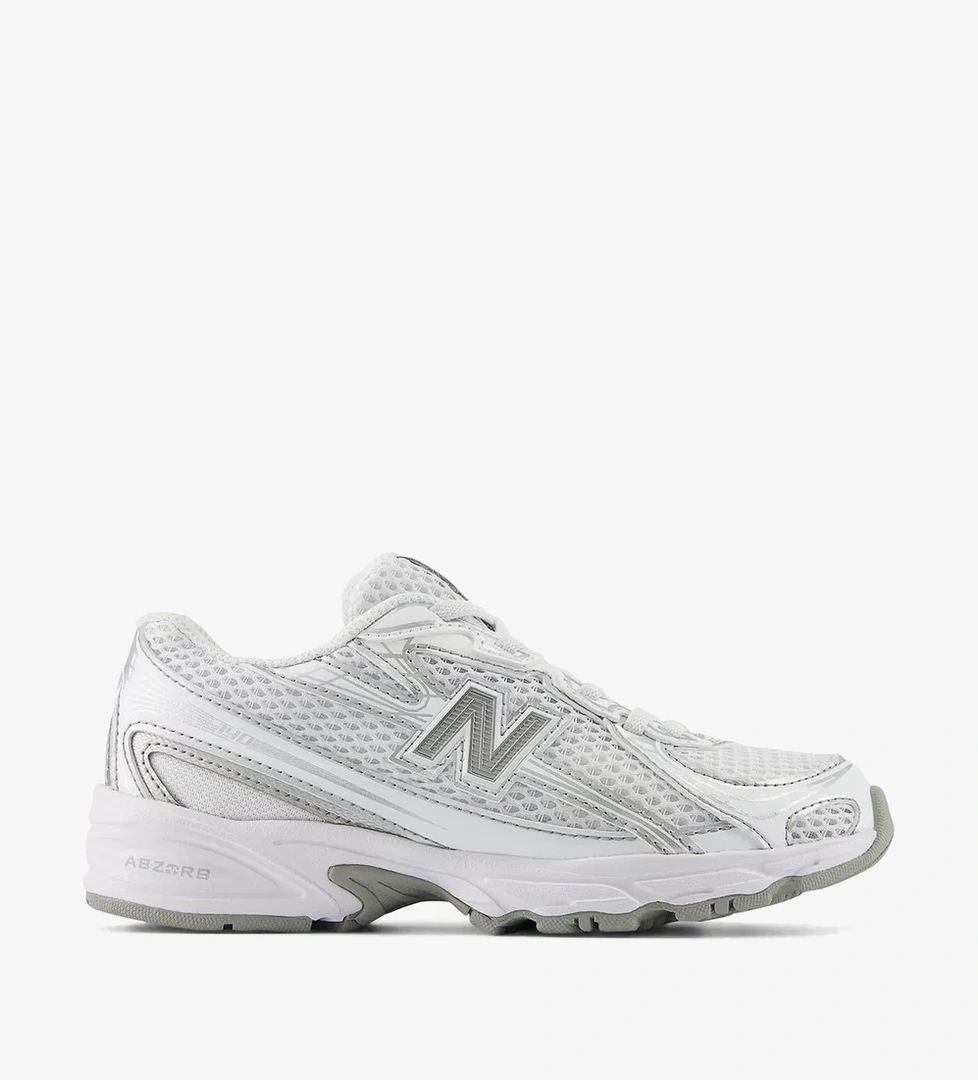 New Balance 740 Bungee Lace Çocuk Gümüş/Beyaz Spor Ayakkabı - Görsel 1