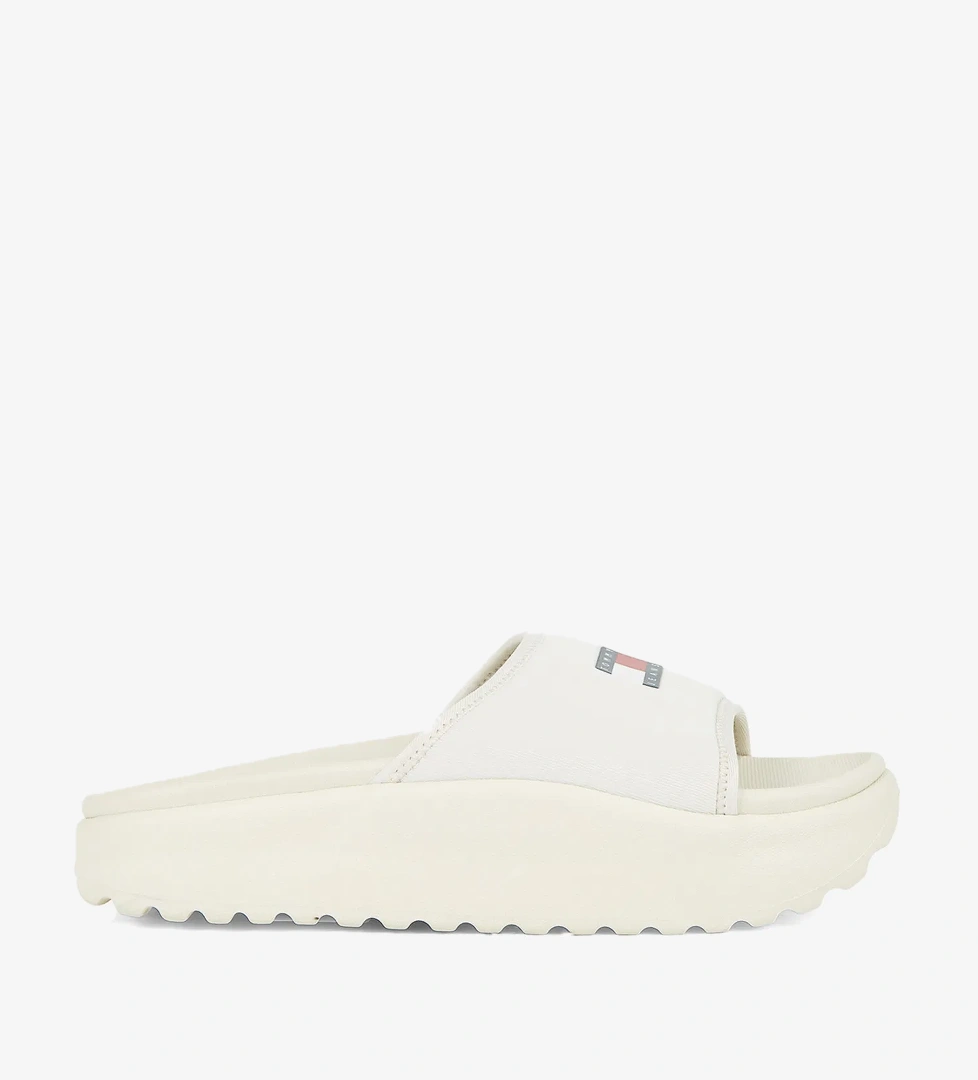 Tommy Hilfiger Comfy Pool Kadın Bej Terlik - Görsel 1