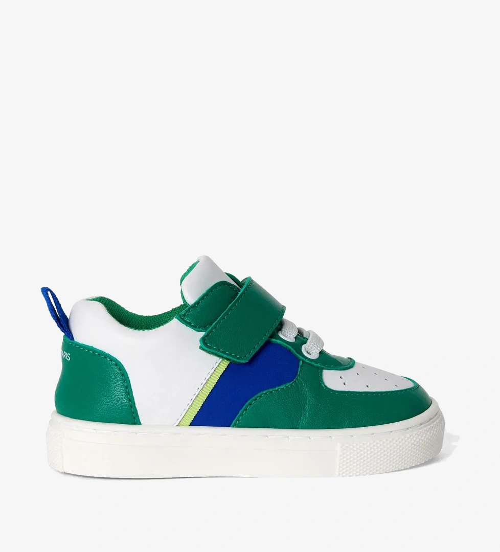 Jacadi Paris Erkek Bebek Renk Bloklu Deri Sneaker - Görsel 1