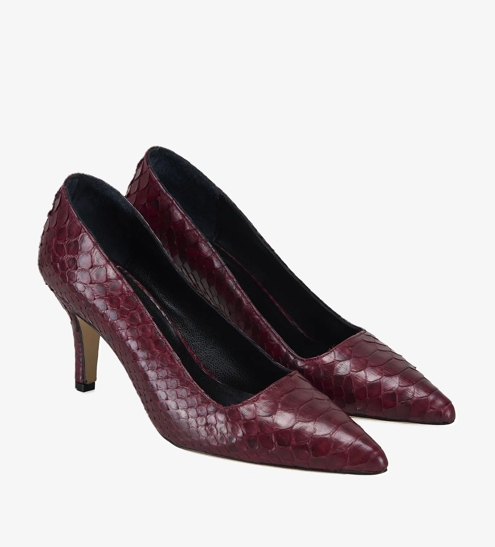 Lillian Bordo Kadın Klasik Ayakkabı - Görsel 1