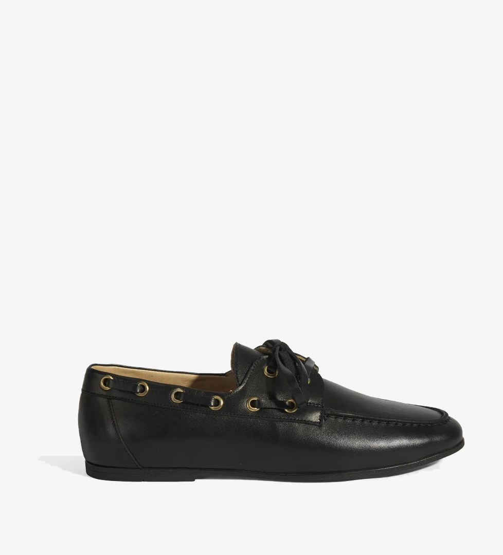 Kadın Siyah Deri Günlük Ayakkabı - Görsel 1