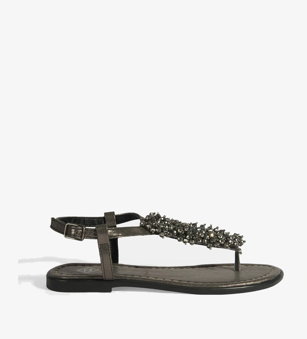 Kadın Gümüş Parmak Arası Sandalet - Görsel 1