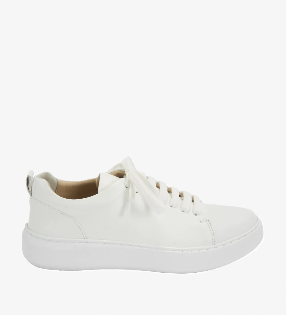 Kadın Beyaz Deri Spor Ayakkabı - Görsel 1