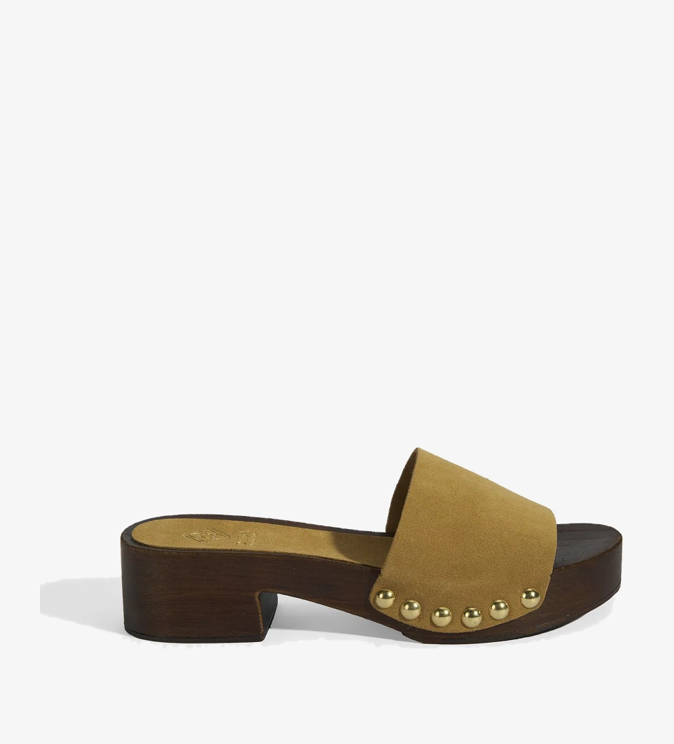 Desa Limited Edition Kadın Taba Süet Topuklu Terlik model görseli