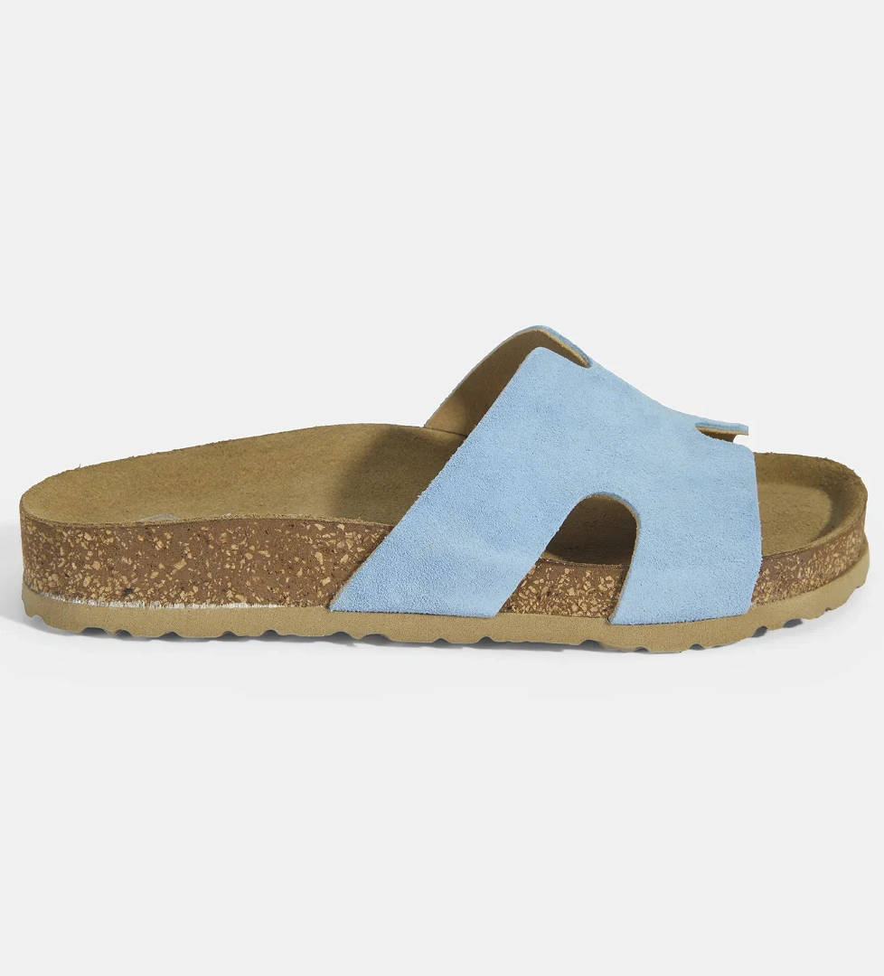 Desa Kadın Mavi Süet Terlik model görseli