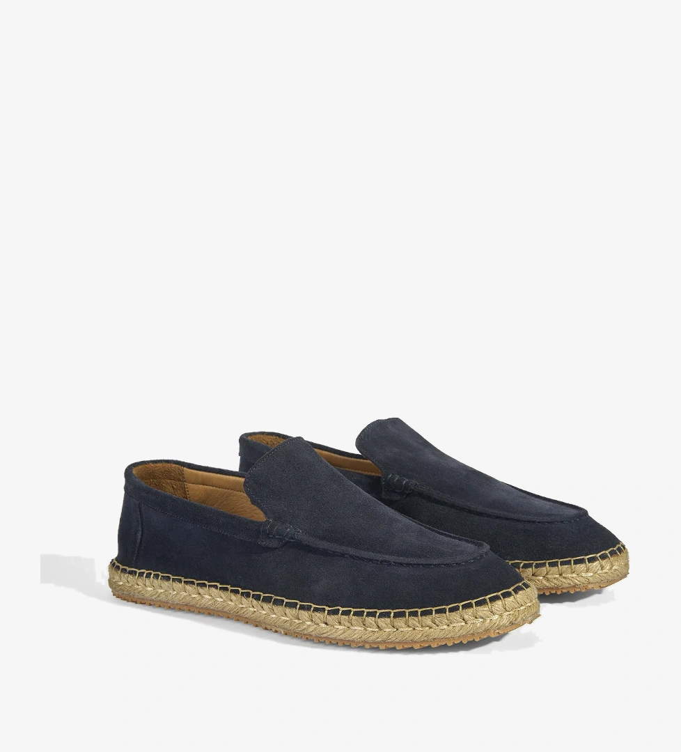Erkek Lacivert Slip-On Süet Espadril