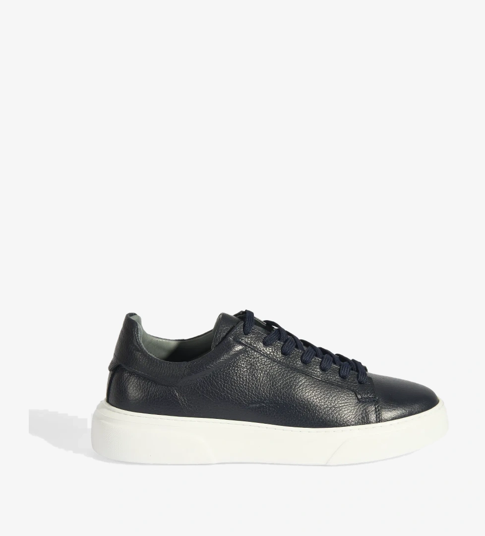 Reminya Lacivert Erkek Deri Bağcıklı Günlük Ayakkabı