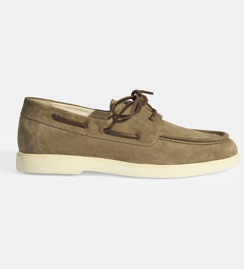 Erkek Vizon Bağcıklı Süet Günlük Ayakkabı - Görsel 1