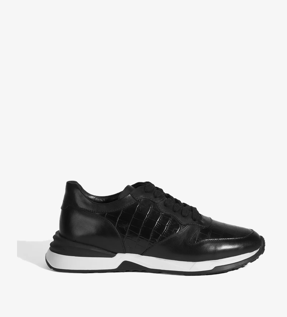 Desa Dimitrin Siyah Erkek Deri Bağcıklı Spor Ayakkabı model görseli