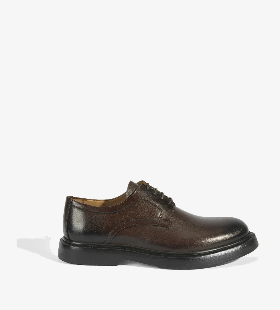 Perdita Kahve Erkek Deri Bağcıklı Klasik Ayakkabı - Görsel 1