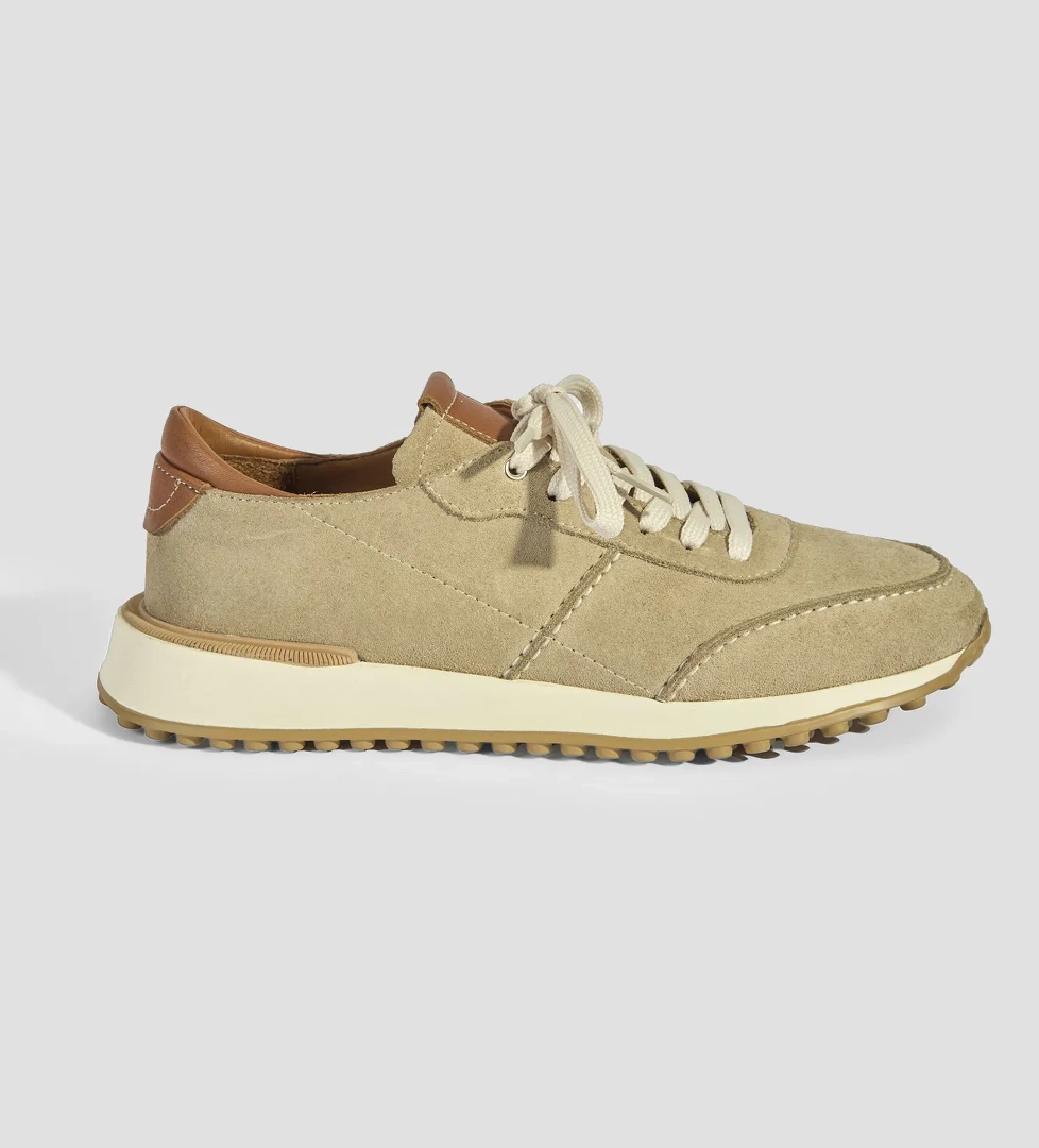 Erkek Bej Süet Bağcıklı Günlük Ayakkabı - Görsel 1