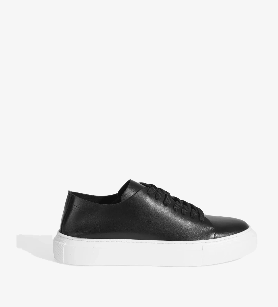 Denissy Siyah Erkek Deri Günlük Ayakkabı