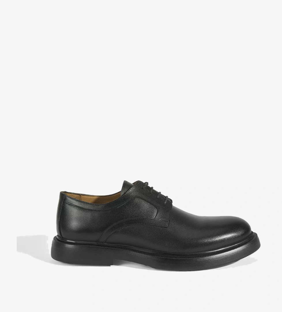 Perdita Siyah Erkek Deri Bağcıklı Klasik Ayakkabı