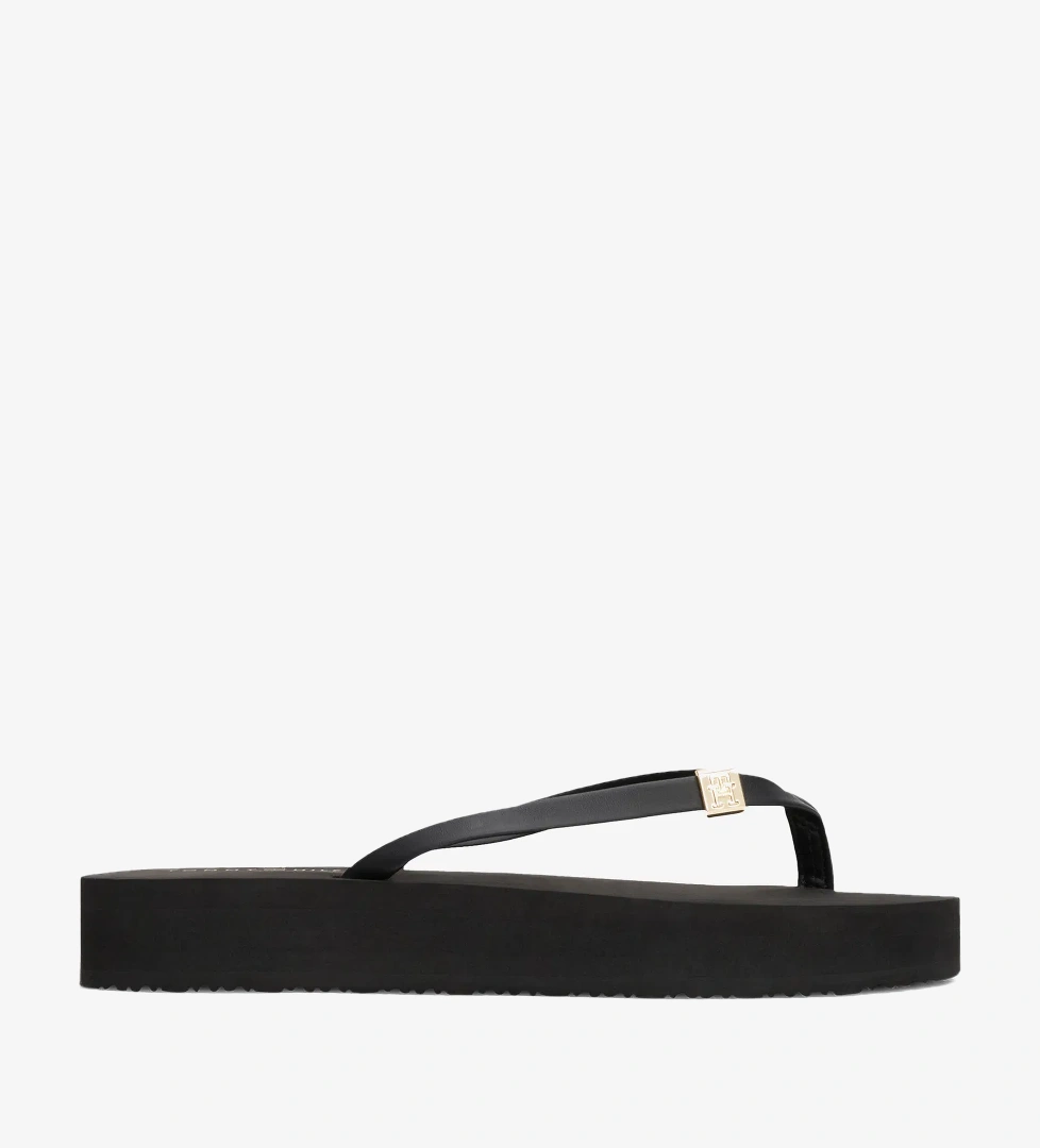 Tommy Hilfiger Elevated Chic Beach Kadın Siyah Terlik - Görsel 1