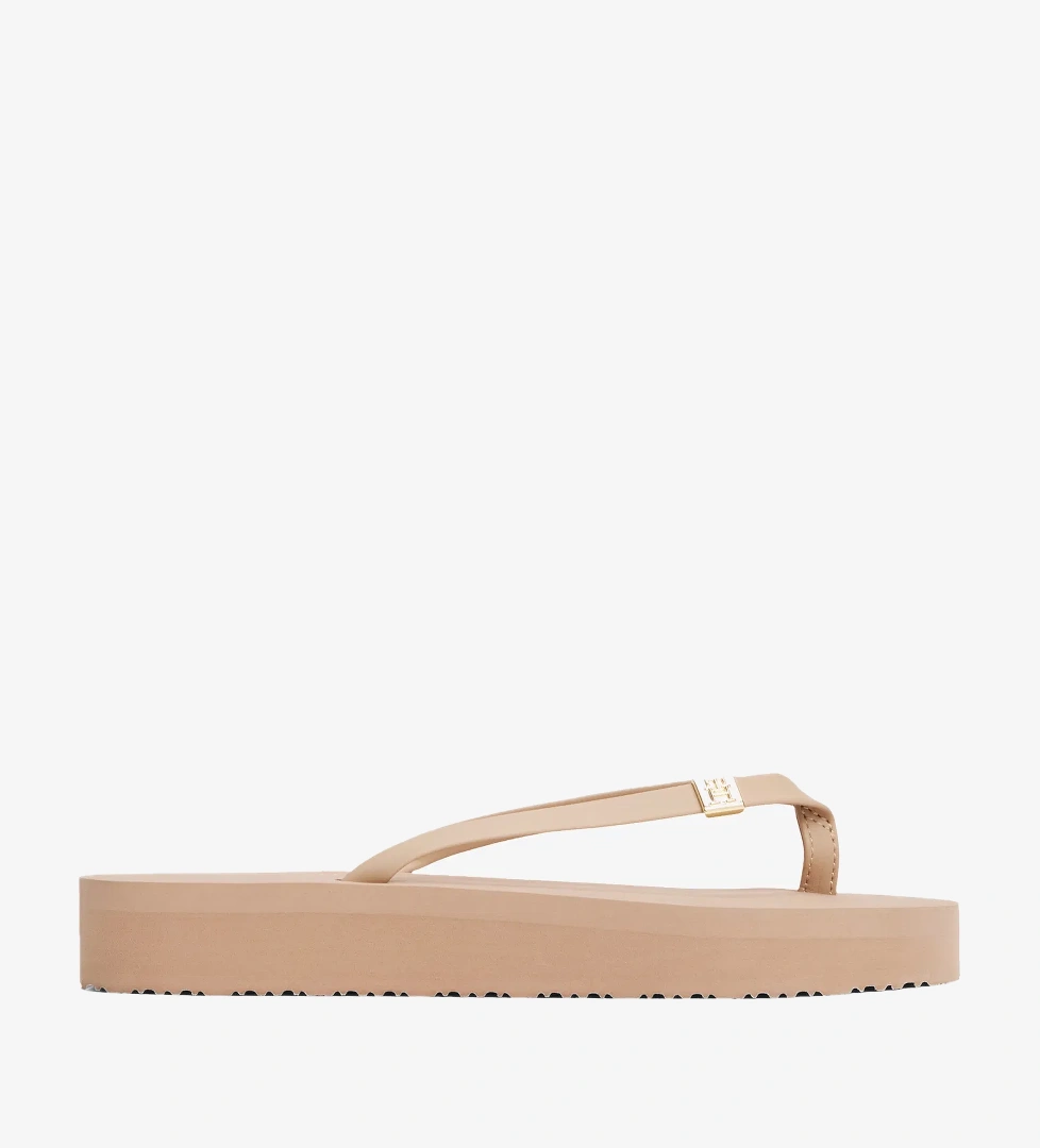 Tommy Hilfiger Elevated Chic Beach Kadın Bej Terlik - Görsel 1