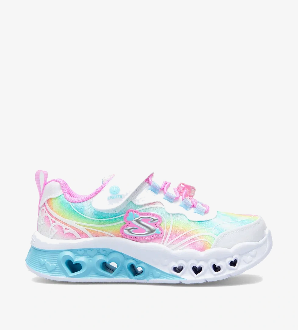 Skechers Skechers Flutter Heart Lights Groovy Swirl Çocuk Beyaz Spor Ayakkabı model görseli