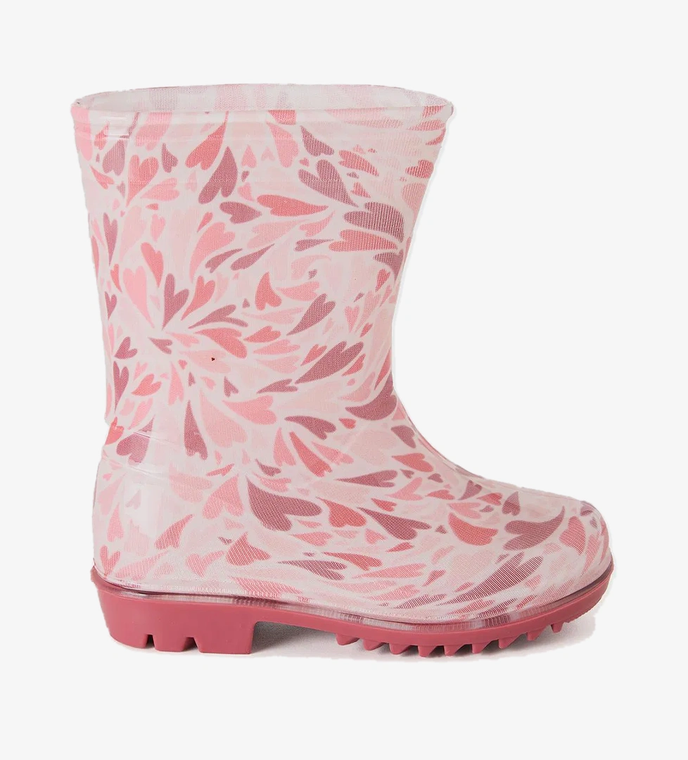 Erkek Çocuk Pembe Mix Yağmur Çizmesi