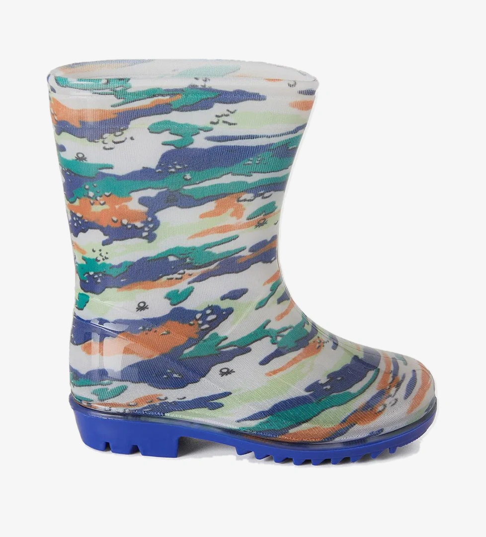 Erkek Çocuk Renkli Kamuflaj Yağmur Çizmesi - Görsel 1