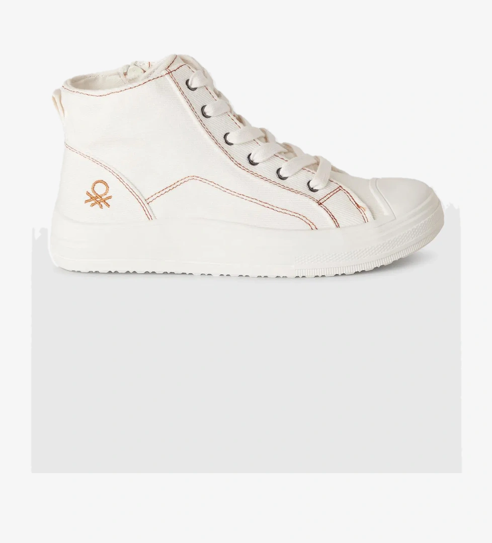 Erkek Çocuk Beyaz Logo Detaylı Sneaker