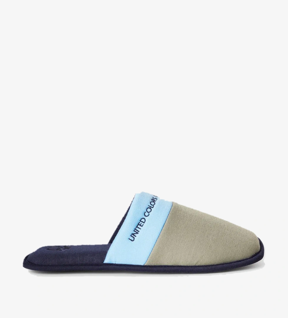 Unisex Lacivert Mix Logo Baskılı Çok Renkli Ev Terliği - Görsel 1