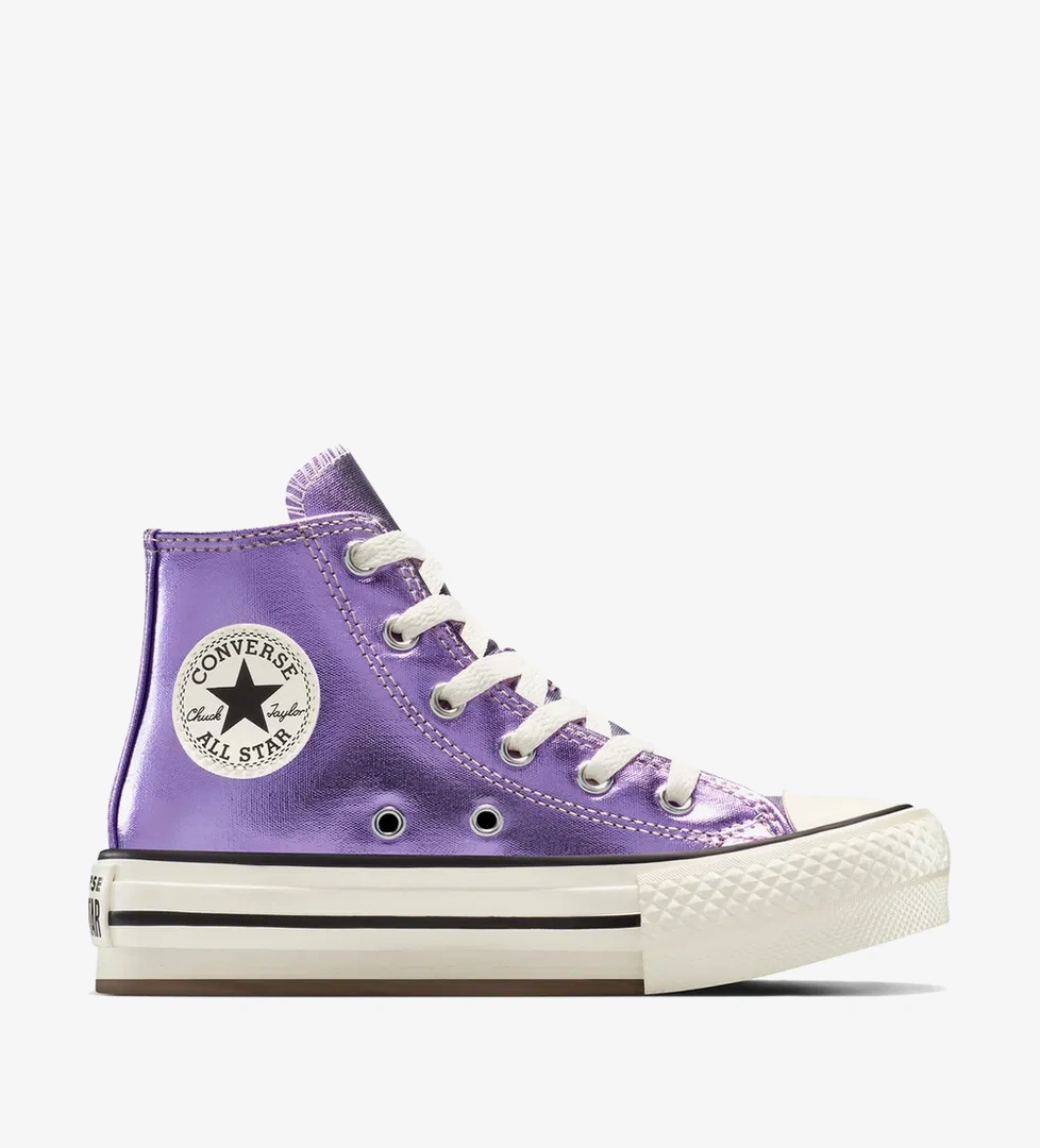 Converse Chuck Taylor All Star Eva Lift Platform Metallic Çocuk Mor Sneaker