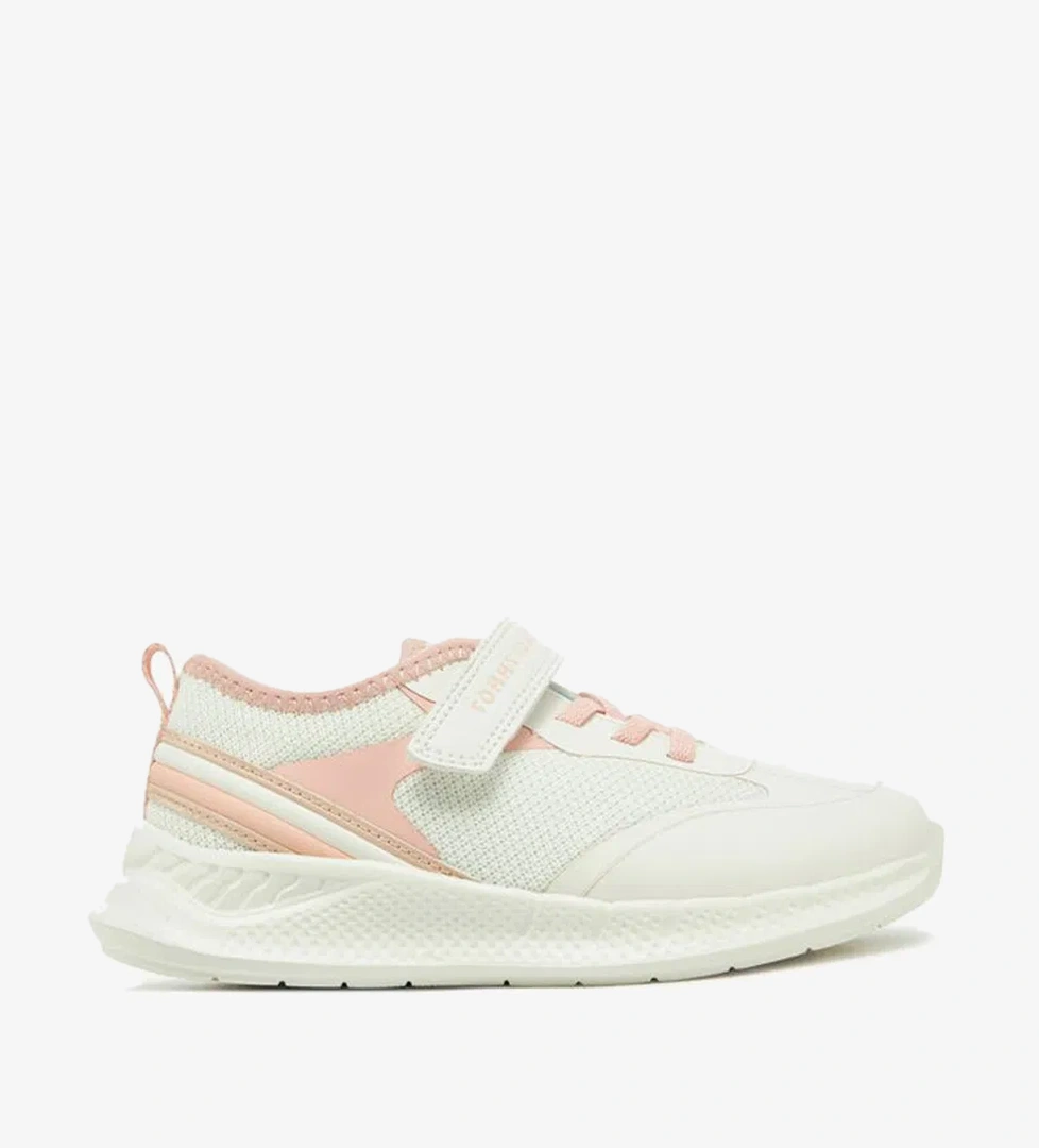 Tommy Hilfiger Lace Up Velcro Çocuk Beyaz Spor Ayakkabı - Görsel 1