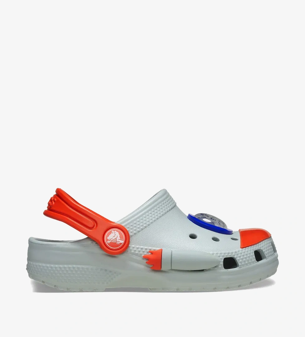 Crocs Classic Rocket Ship Clog Çocuk Gri Terlik - Görsel 1