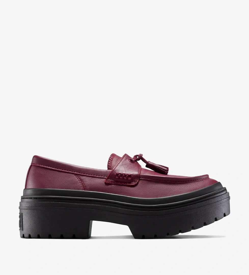 Converse Converse Chuck Taylor All Star Lugged Heel Kadın Bordo Deri Platform Loafer model görseli